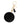 Black Melanin Round Keychain