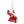 DST Sorority Elephant Red Padded Keychain