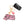 AKA Sorority 1908 Pink Padded Keychain Clip