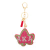 AKA Sorority Fuchsia Ivy Padded Keychain