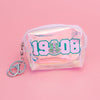 AKA Sorority Iridescent Zipper Pouch Keychain Clip