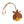 Bag Charm Brown Leather Flower Long Bag Accessory