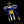 SGRHO Cream Pearl and Blue Cord Bow Heart Bag Clip