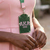 AKA Green Sparkle Sorority Pride ID Badge Holder