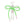 AKA White Pearl and Green Cord Bows Heart Bag Clip