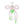 AKA White Pearl and Pink Cord Bows Heart Bag Clip