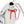 DST White Pearl and Red Cord Bows Heart Bag Clip