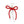 DST White Pearl and Red Cord Bows Heart Bag Clip