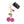 Keychain Cheeky Coquette Fuchsia Cherry Bag Charm
