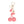 Keychain Cheeky Coquette Pink Cherry Bag Charm