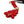 Keychain Red Shimmery Xmas Tree Purse Charm Clip