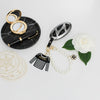 Keychain Black White Stripe COCO Shirt Pearl Clip