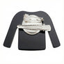 Keychain Black White Stripe COCO Shirt Pearl Clip