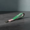 AKA Green Canvas Embroidered Wristlet Strap Clip