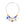 Blue Gold Sorority Charm Necklace