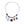 Blue White Sorority Charm Necklace