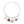 Silver Queen Afro Charm Chain