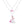 Breast Cancer Silver Chain 2 Pcs Pink Ribbon Pendants
