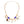 Blue Gold Glass Bead Sigma Necklace SGHRO
