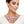 Necklace Blue Gold Tropical Flower for Women