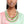 AKA Necklace Pink Green Pearl AKA Set