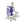 Blue Silver Woman Sorority Pin