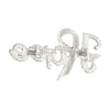 Brooch Silver Pink Ribbon Hope Pin for Women