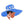 Blue White Greek Letter Hat Pin