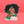 AKA Pink Green Curly Hair Woman Pin