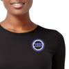 ZPB Sorority Brooch Blue White Pearl Round Pin