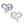 ZPB Sorority Heart Blue Bling Brooch for Women
