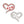 DST Sorority Heart Red Bling Brooch for Women