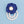 ZPB Sorority Blue Flower Draped Pearls Brooch Pin
