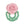 AKA Sorority Pink Flower Draped Pearls Brooch