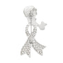 Breast Cancer Silver Pink Ribbon Legs Brooch Pin