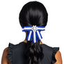 ZPB Sorority Blue White Bow Tie Style Brooch