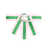 Pink Green Bow Tie Style Brooch