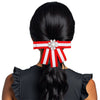 Red White Bow Tie Style Brooch