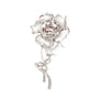 Sparkle Red Rose Blooming Brooch