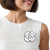 Brooch White Paris Coco Flower Pearl Couture Pin