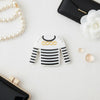 Brooch Hair Clip White Black Stripe COCO Shirt Pin