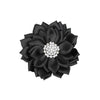 Brooch Black Flower Pearl Clip and Pin for Women