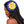SGRHO Sorority Blue Yellow Flower Pearl Brooch