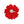 DST Sorority Red White Flower Pearl Brooch Women