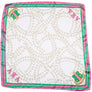 AKA Sorority Pearl Print Square Scarf for Women