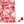 DST Sorority Red White ColorBlock Swirl Kimono
