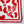 DST Red and White Leopard Square Sorority Scarf