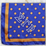 SGRHO Blue Yellow Polka Dot Square Sorority Scarf