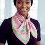 AKA Pink Polka Dot Square Sorority Scarf
