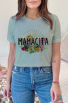 Diona J Mother's Day Mamacita Graphic Tee Shirt Short Sleeve Size M Ash Grey